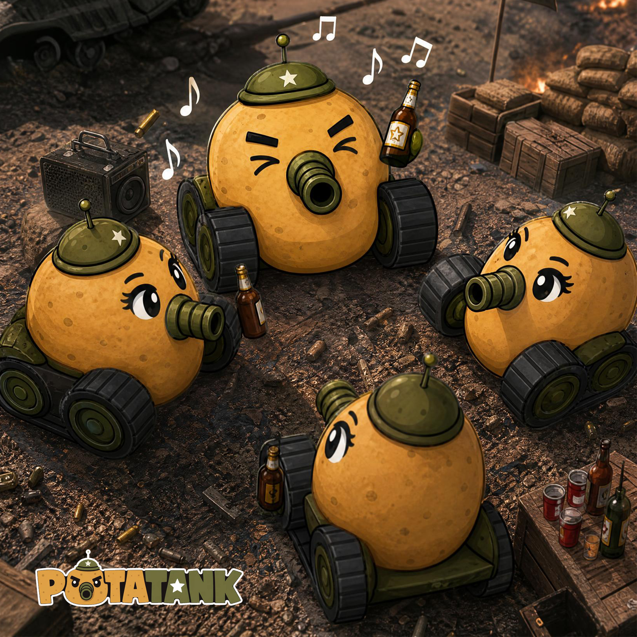 APED addressing a hall full of POTATO TANK